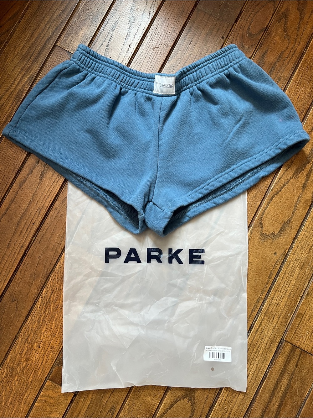 PARKE Washed Indigo Boxer Shorts Heritage Size Small Like New w/ Bag